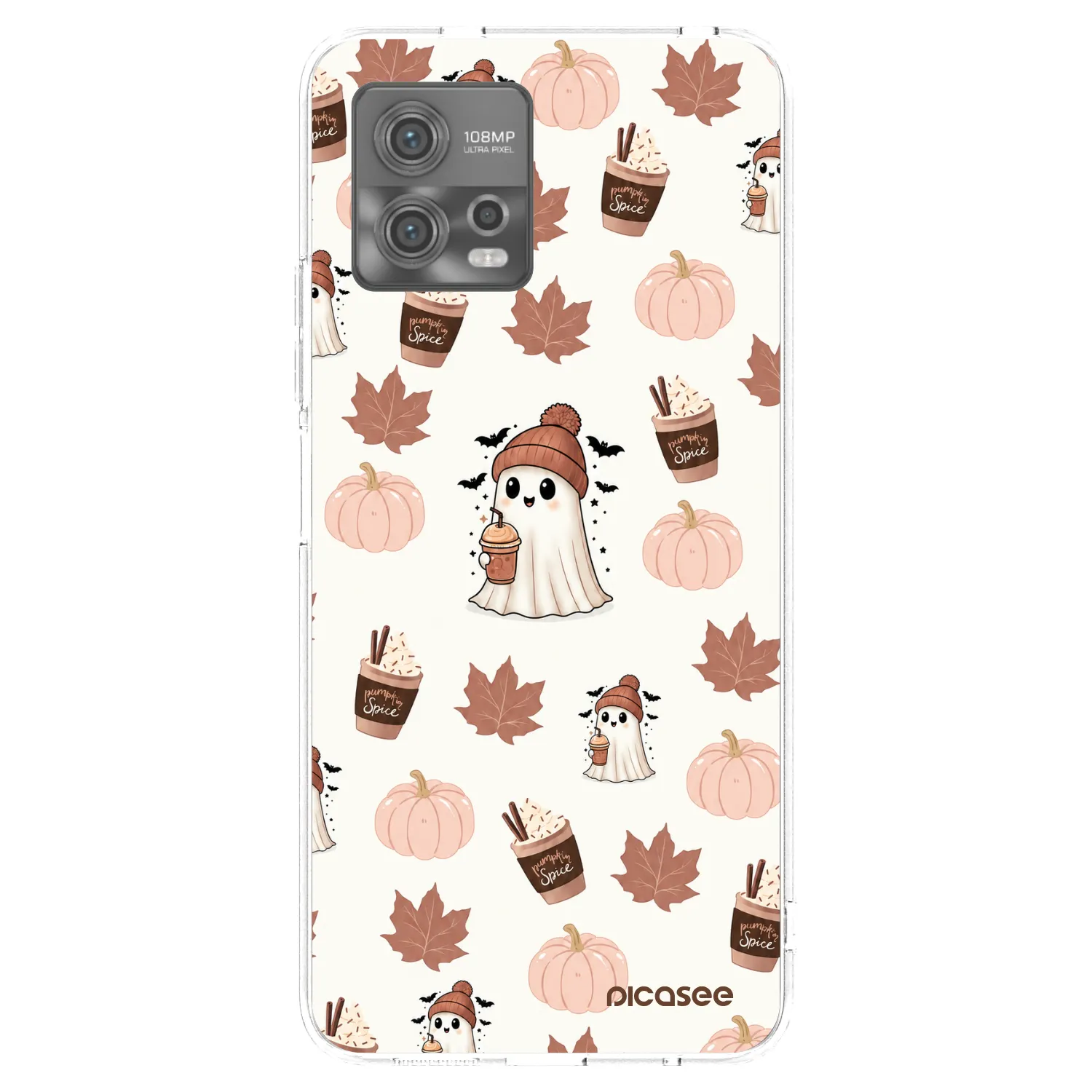 Picasee διαφανής θήκη σιλικόνης Motorola Moto G72 - Pumpkin spice