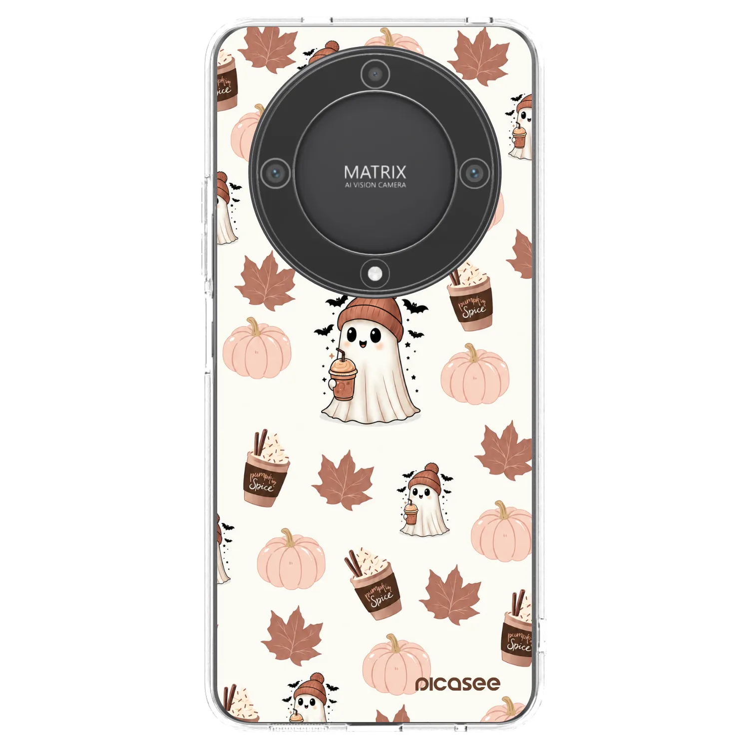 Picasee διαφανής θήκη σιλικόνης Honor Magic5 Lite 5G - Pumpkin spice