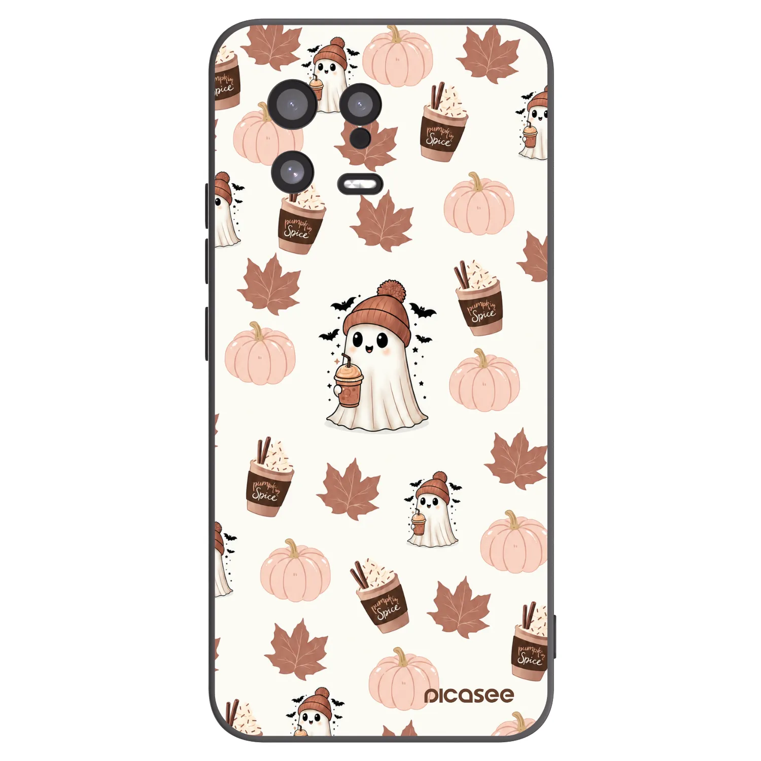 Picasee Μαύρη θήκη σιλικόνης για Xiaomi 13 - Pumpkin spice