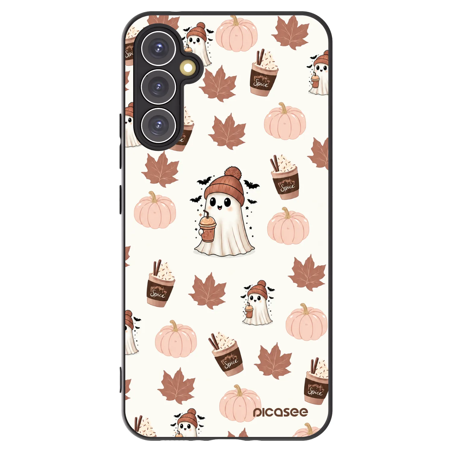 Picasee Μαύρη θήκη σιλικόνης για Samsung Galaxy A34 5G A346B - Pumpkin spice