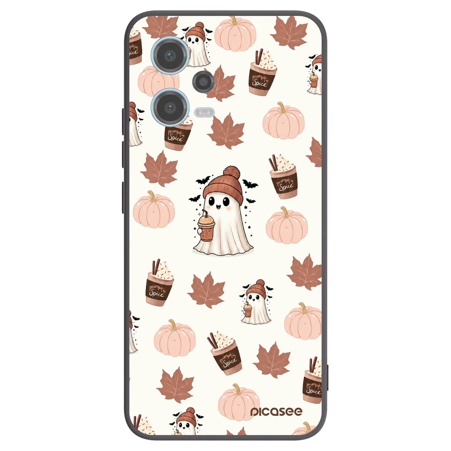Picasee Μαύρη θήκη σιλικόνης για Xiaomi Redmi Note 12 5G - Pumpkin spice