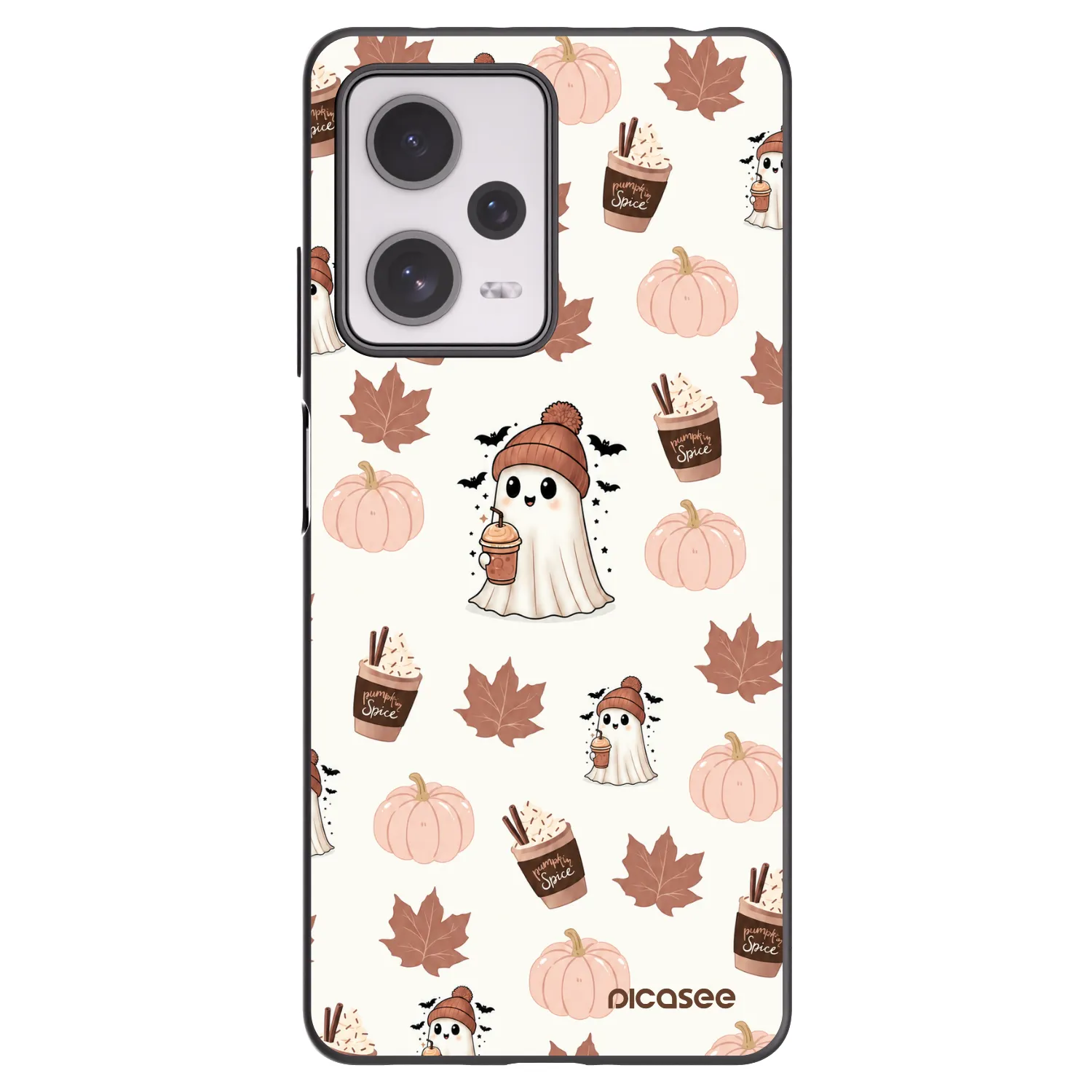 Picasee Μαύρη θήκη σιλικόνης για Xiaomi Redmi Note 12 Pro+ 5G - Pumpkin spice