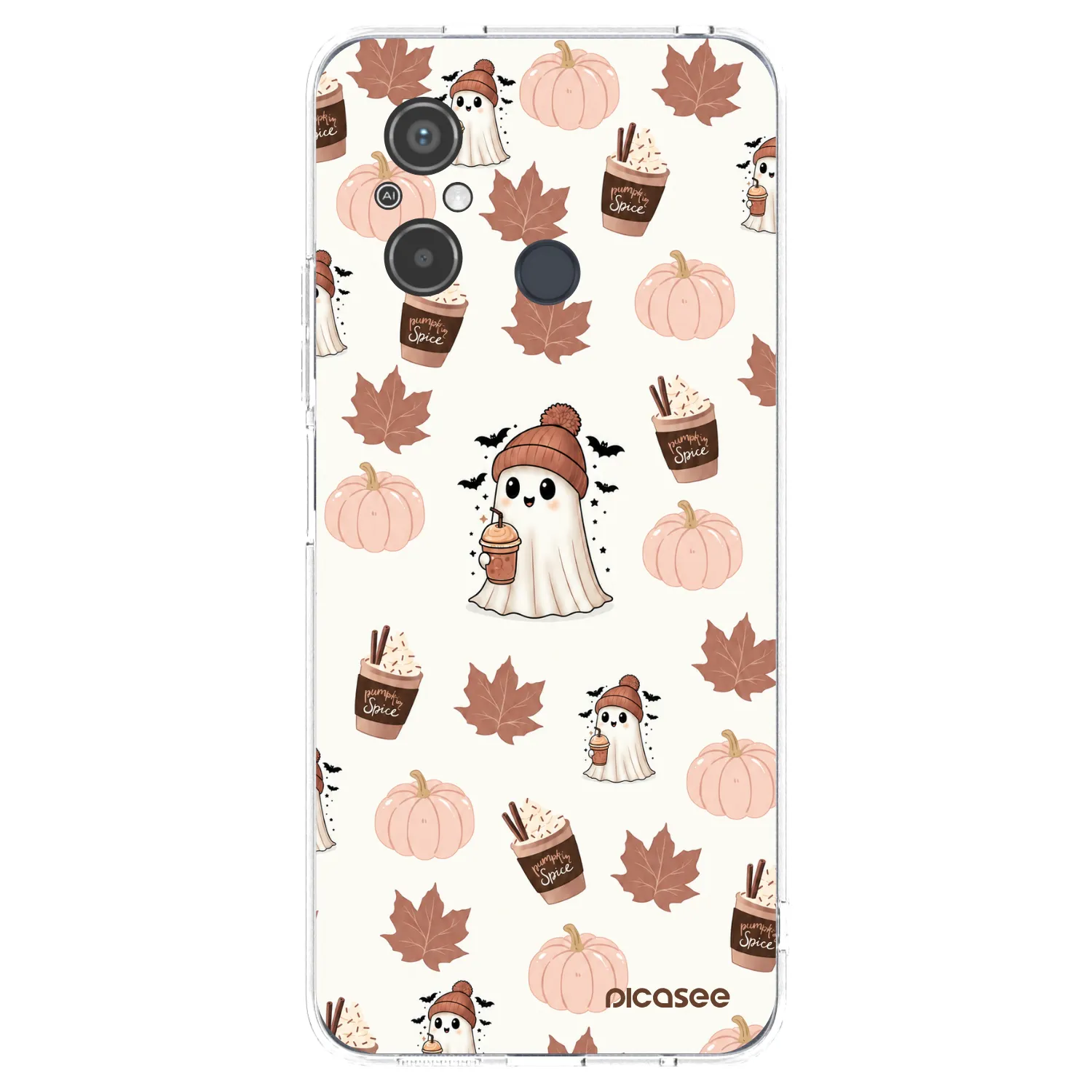 Picasee διαφανής θήκη σιλικόνης Xiaomi Redmi 12C - Pumpkin spice