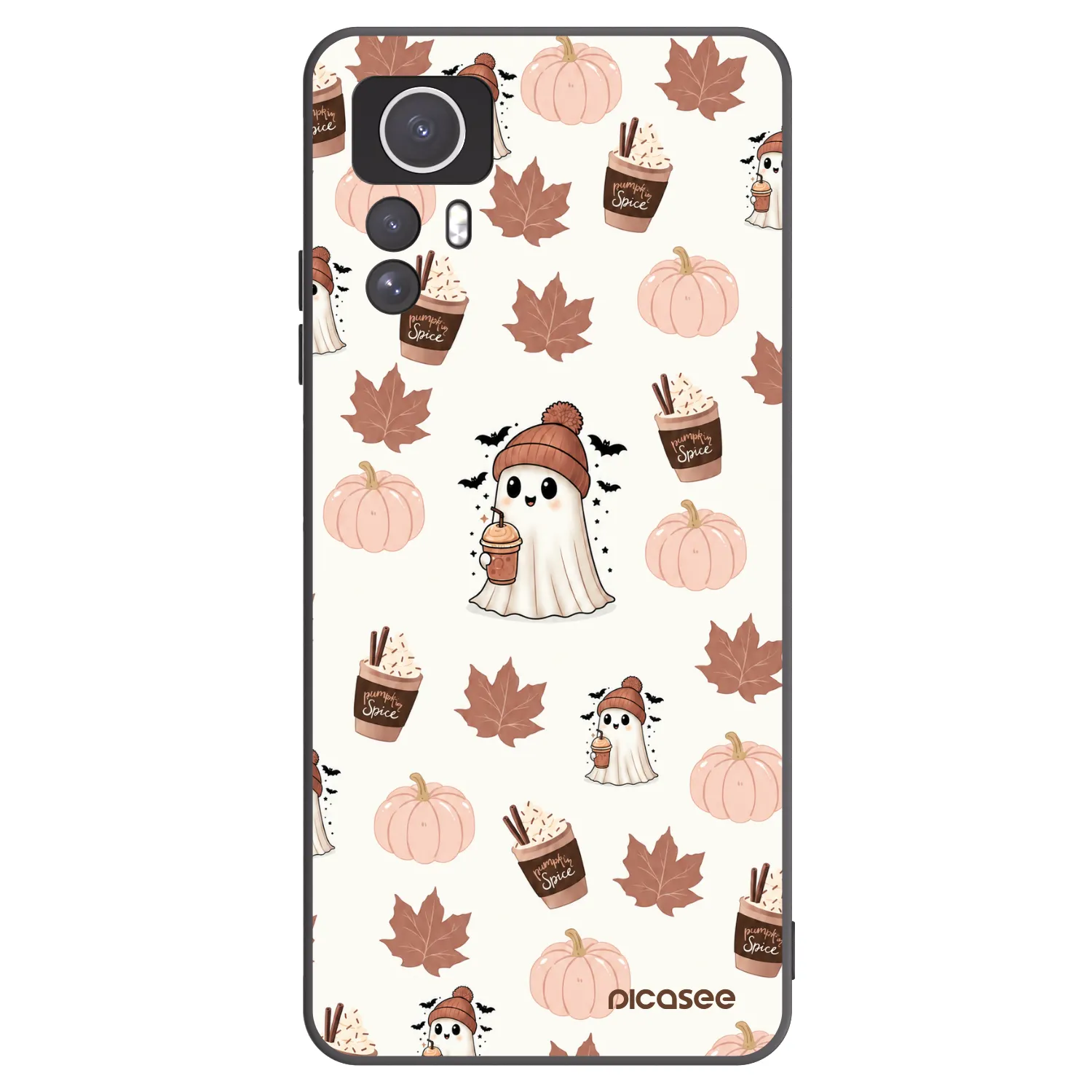 Picasee Μαύρη θήκη σιλικόνης για Xiaomi Redmi Note 12S - Pumpkin spice