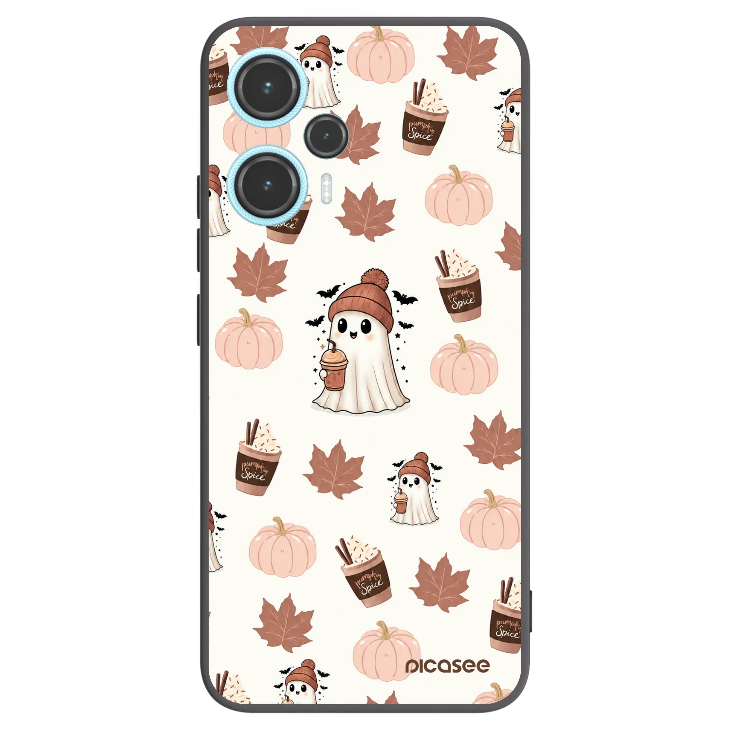 Picasee Μαύρη θήκη σιλικόνης για Xiaomi Poco F5 - Pumpkin spice