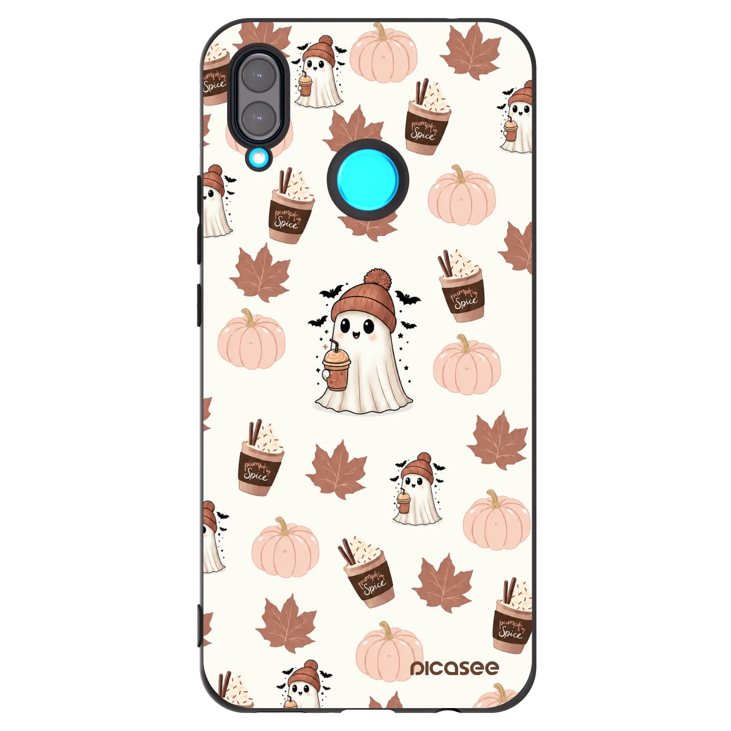 Picasee Μαύρη θήκη σιλικόνης για Huawei Nova 3i - Pumpkin spice