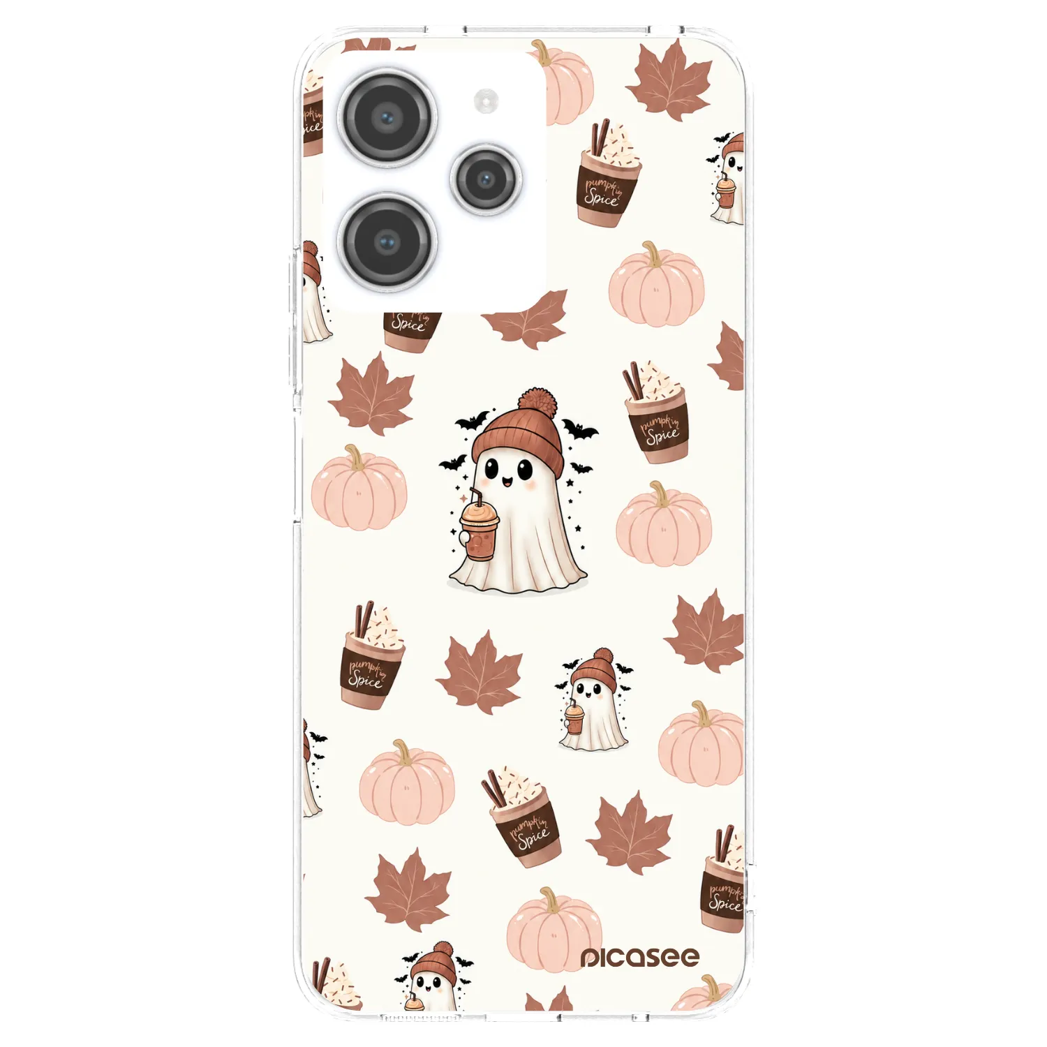 Picasee διαφανής θήκη σιλικόνης Xiaomi Redmi 12 4G - Pumpkin spice
