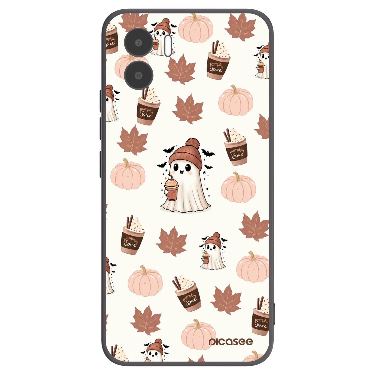 Picasee Μαύρη θήκη σιλικόνης για Xiaomi Redmi A2 - Pumpkin spice