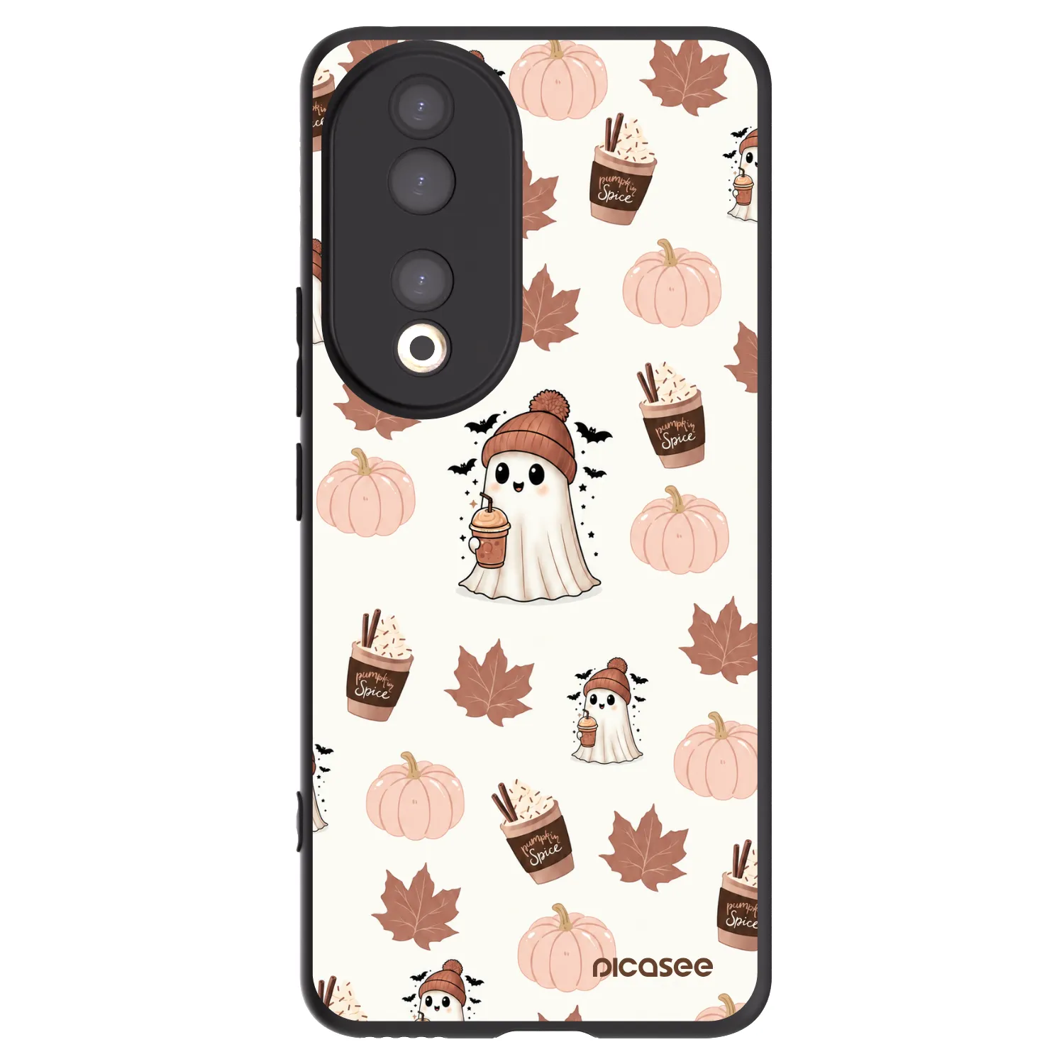 Picasee Μαύρη θήκη σιλικόνης για Honor 90 5G - Pumpkin spice