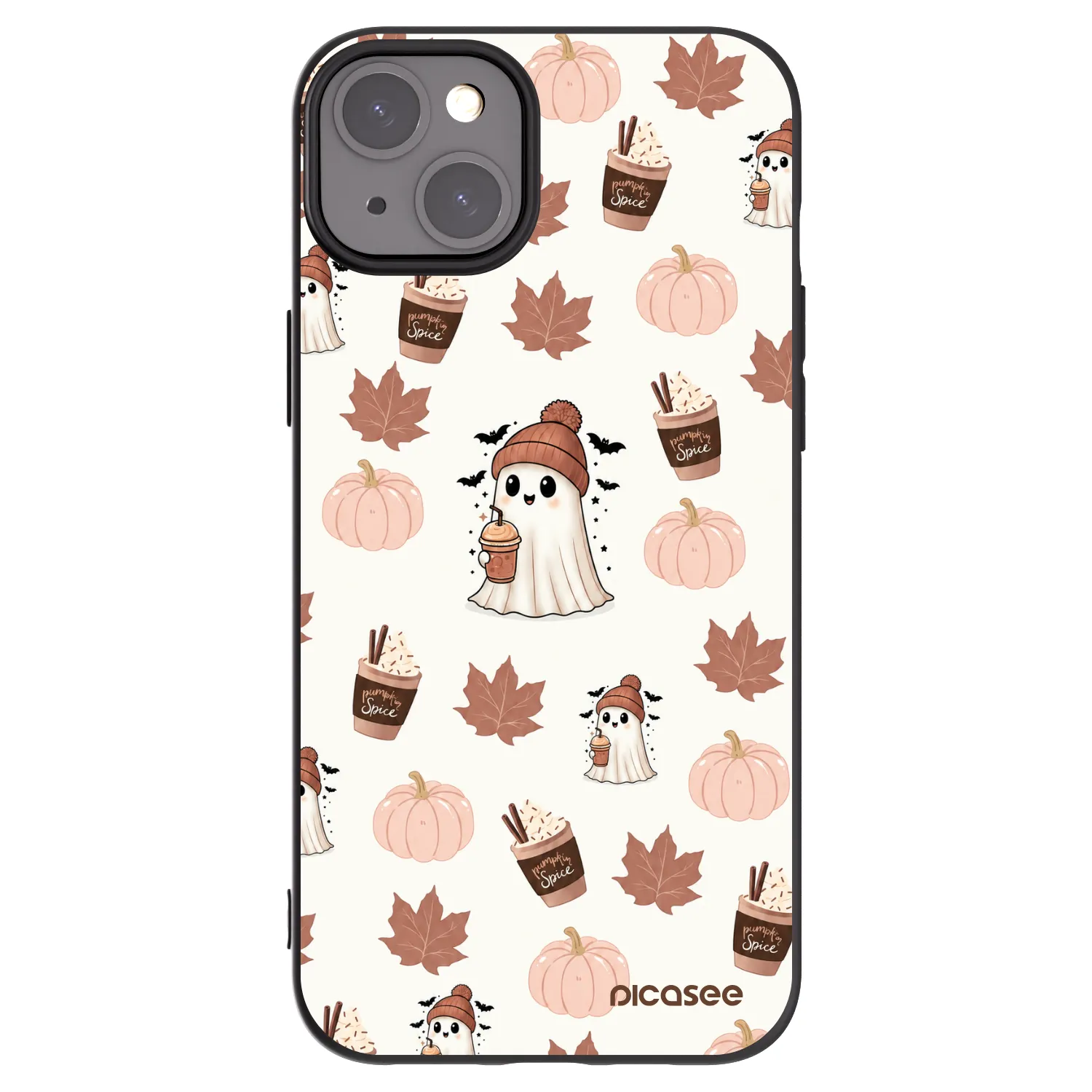 Picasee Μαύρη θήκη σιλικόνης για Apple iPhone 15 Plus - Pumpkin spice