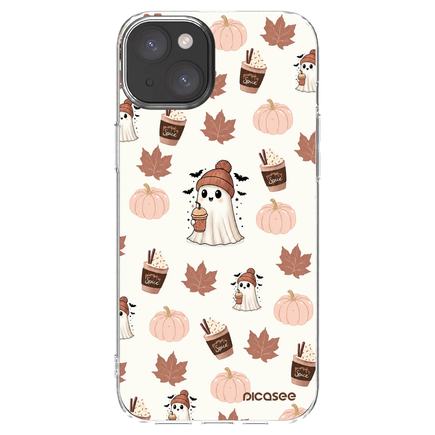 Picasee διαφανής θήκη σιλικόνης Apple iPhone 15 Plus - Pumpkin spice