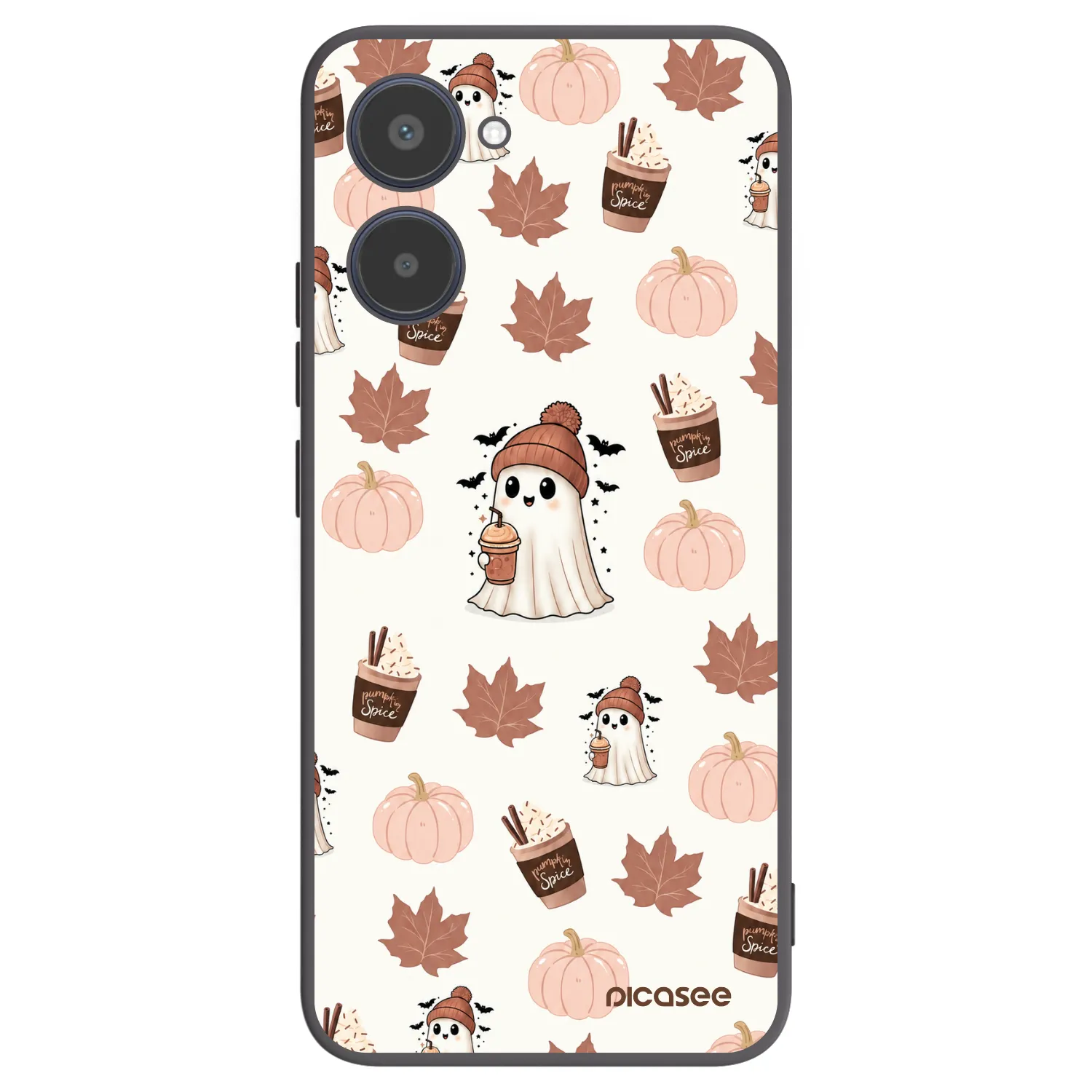 Picasee Μαύρη θήκη σιλικόνης για Realme 10 4G - Pumpkin spice