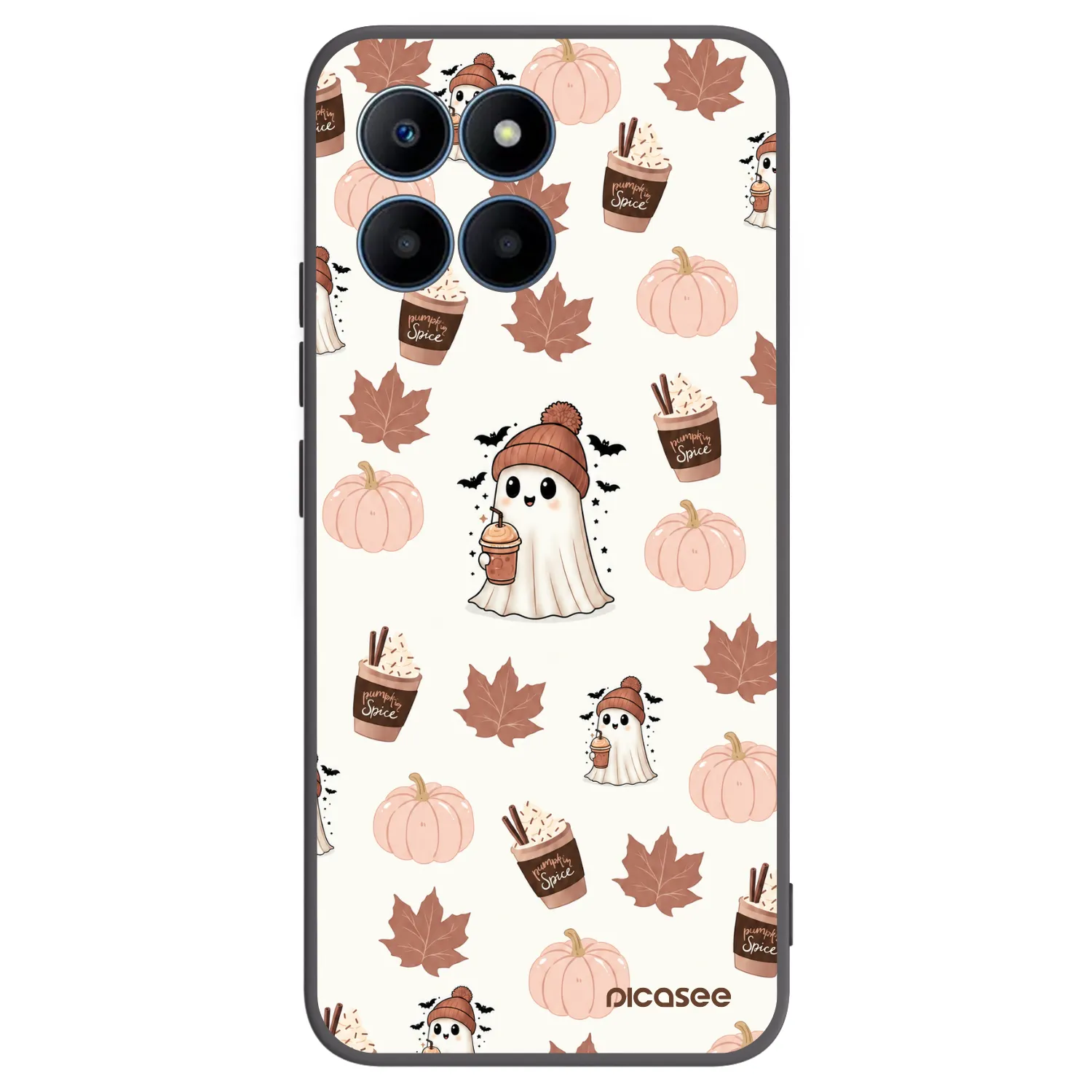 Picasee Μαύρη θήκη σιλικόνης για Honor 70 Lite - Pumpkin spice