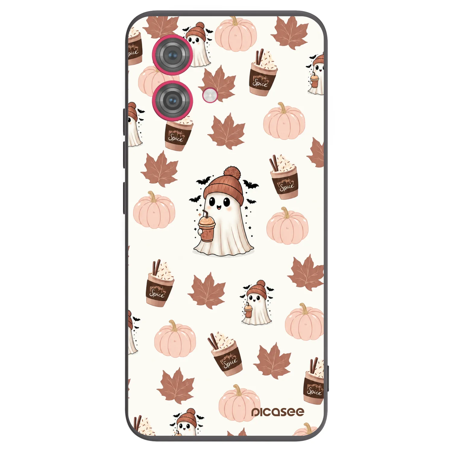 Picasee Μαύρη θήκη σιλικόνης για Motorola Moto G84 5G - Pumpkin spice