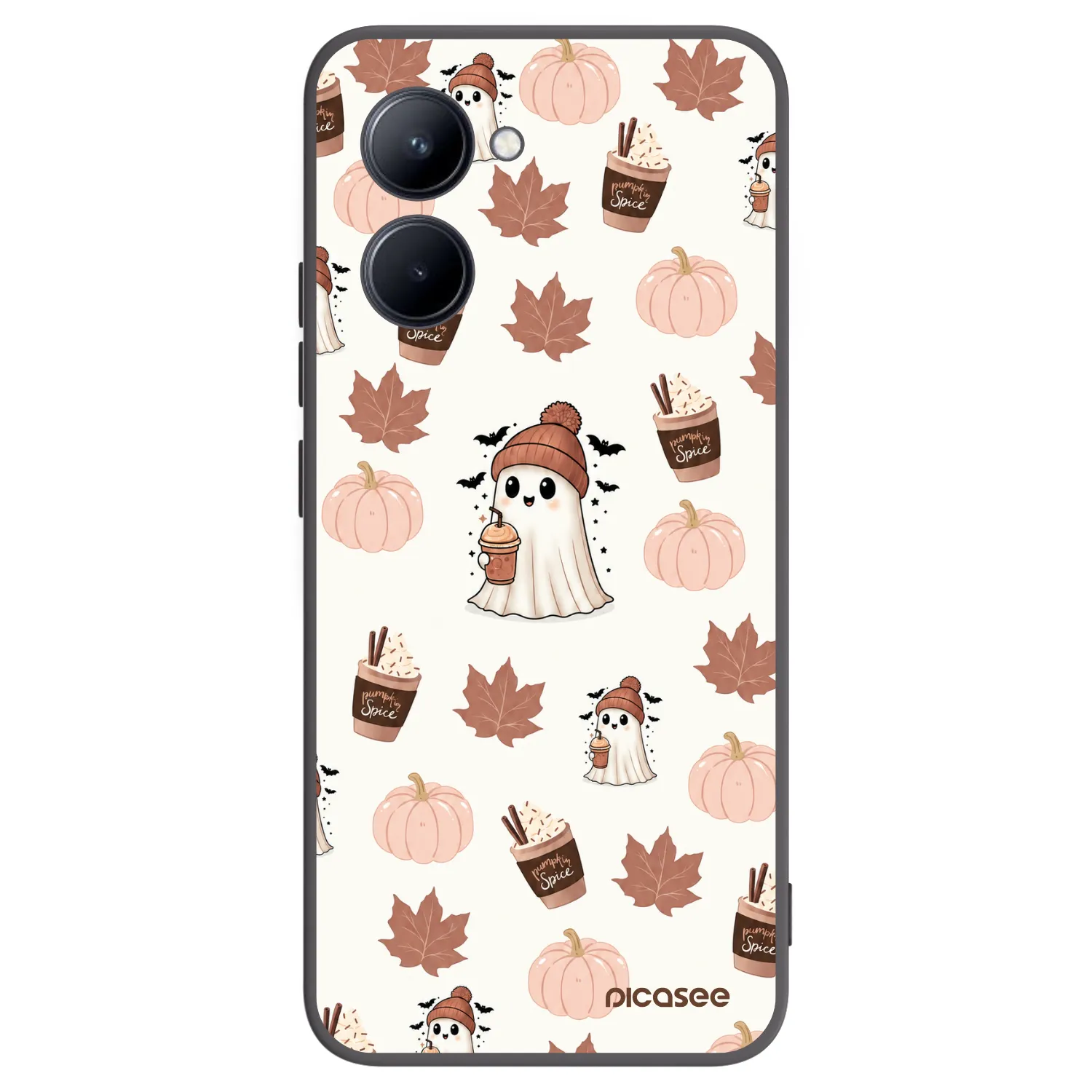 Picasee Μαύρη θήκη σιλικόνης για Realme C33 (2023) - Pumpkin spice