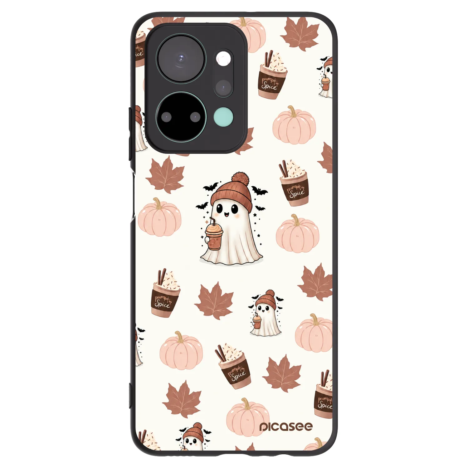 Picasee Μαύρη θήκη σιλικόνης για Honor X7a - Pumpkin spice