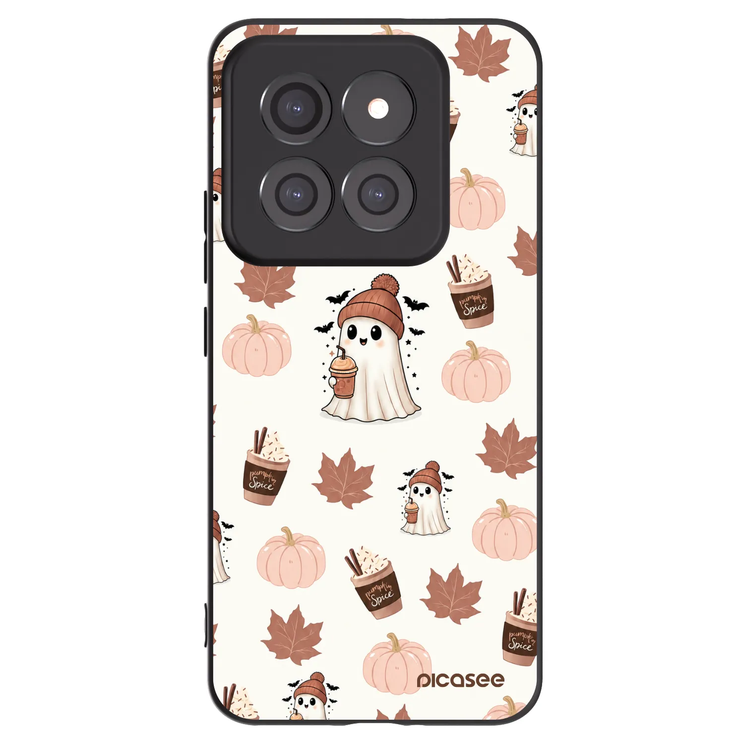 Picasee Μαύρη θήκη σιλικόνης για Xiaomi 14 Pro - Pumpkin spice