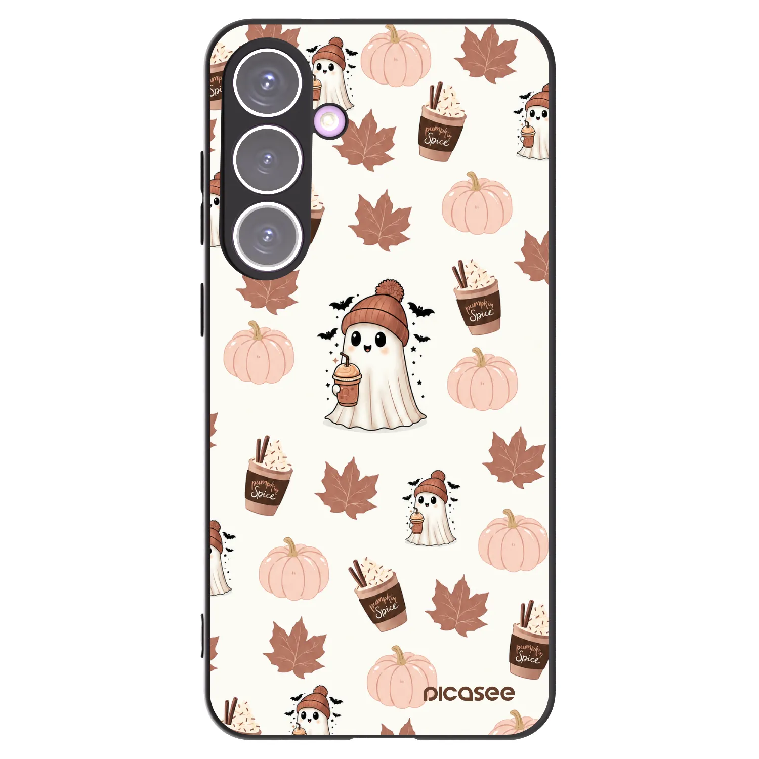 Picasee Μαύρη θήκη σιλικόνης για Samsung Galaxy S24+ S926B 5G - Pumpkin spice