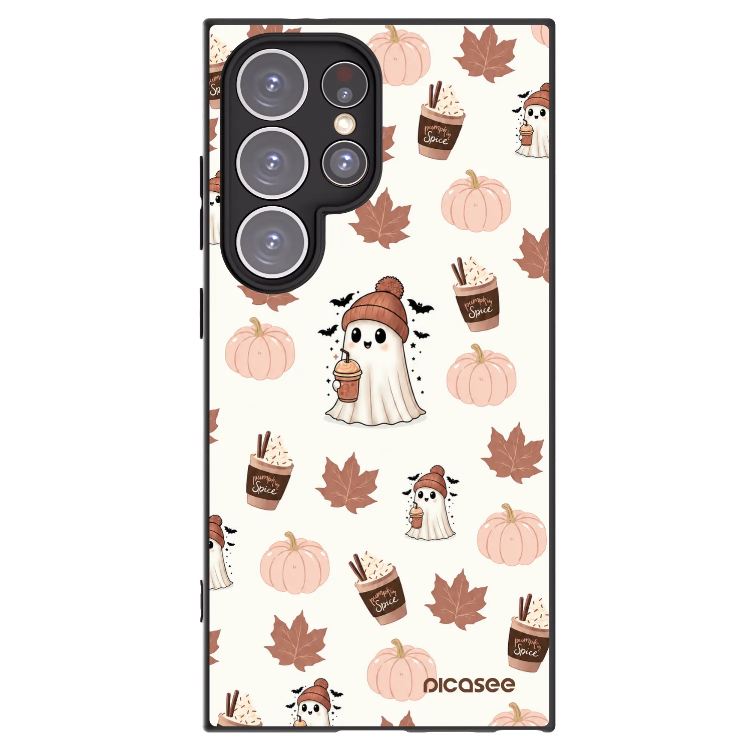 Picasee Μαύρη θήκη σιλικόνης για Samsung Galaxy S24 Ultra S928B 5G - Pumpkin spice