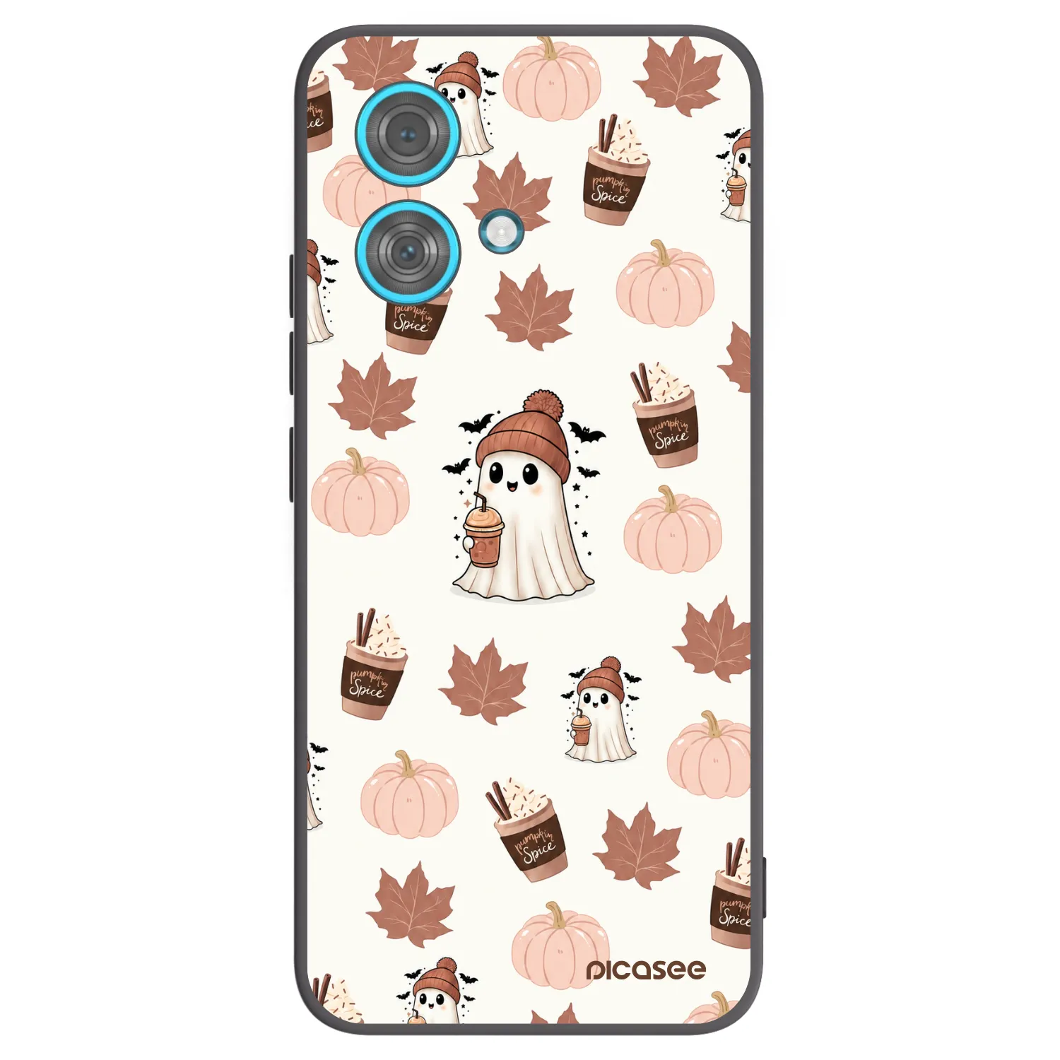 Picasee Μαύρη θήκη σιλικόνης για Motorola Edge 40 Neo - Pumpkin spice
