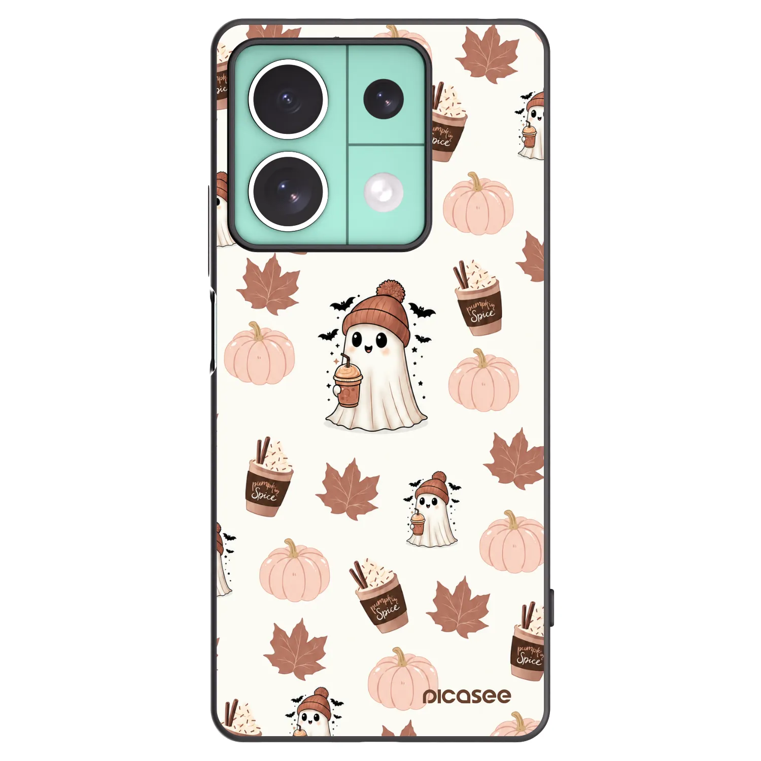 Picasee Μαύρη θήκη σιλικόνης για Xiaomi Redmi Note 13 5G - Pumpkin spice