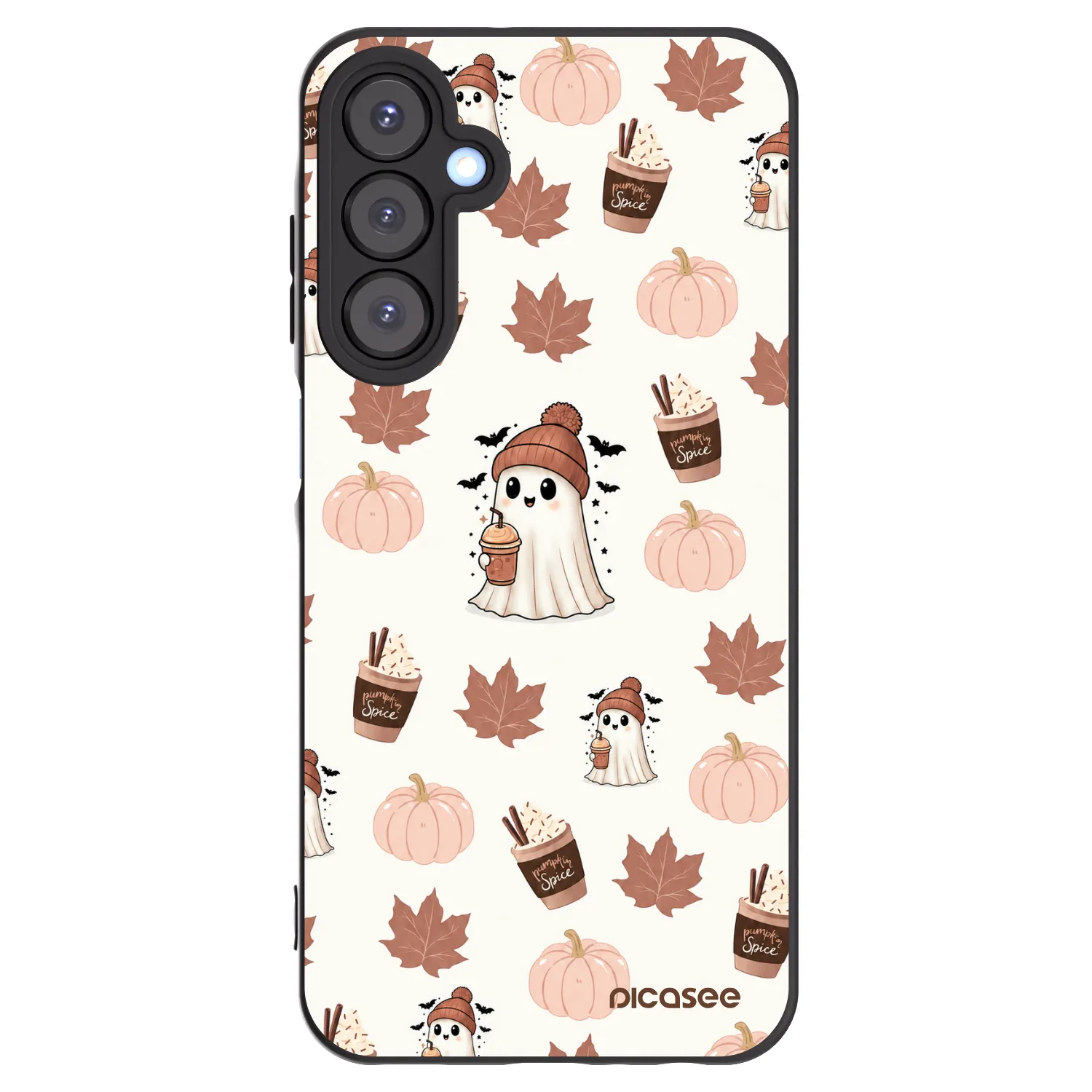 Picasee Μαύρη θήκη σιλικόνης για Samsung Galaxy A25 A256B 5G - Pumpkin spice