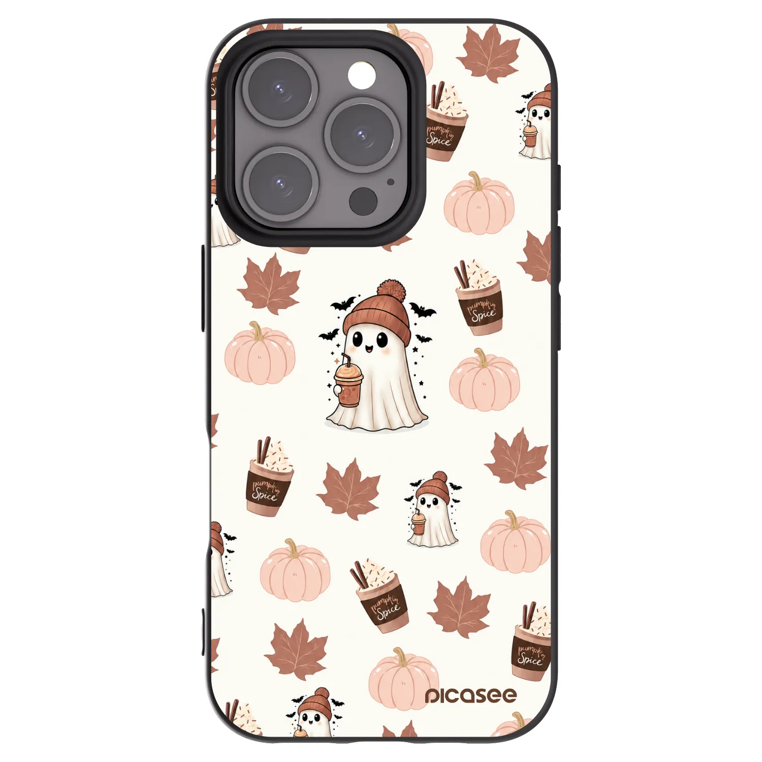Picasee Μαύρη θήκη σιλικόνης για Apple iPhone 16 Pro - Pumpkin spice