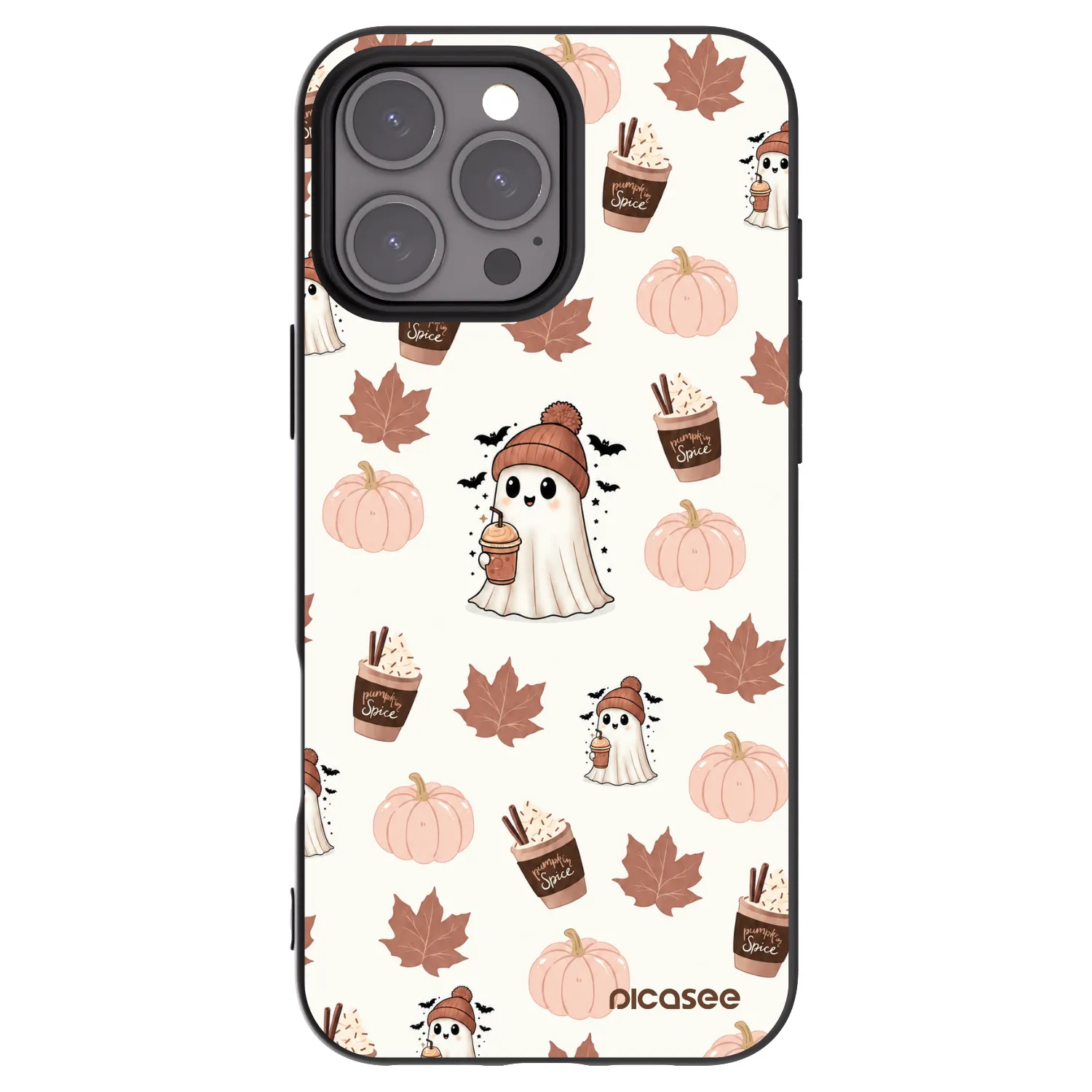 Picasee Μαύρη θήκη σιλικόνης για Apple iPhone 16 Pro Max - Pumpkin spice