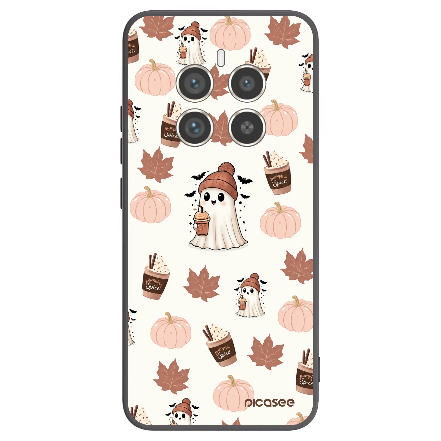 Picasee Μαύρη θήκη σιλικόνης για Realme 12 Pro 5G - Pumpkin spice