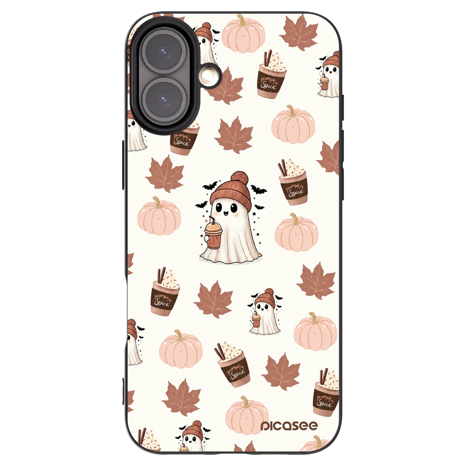 Picasee Μαύρη θήκη σιλικόνης για Apple iPhone 16 Plus - Pumpkin spice