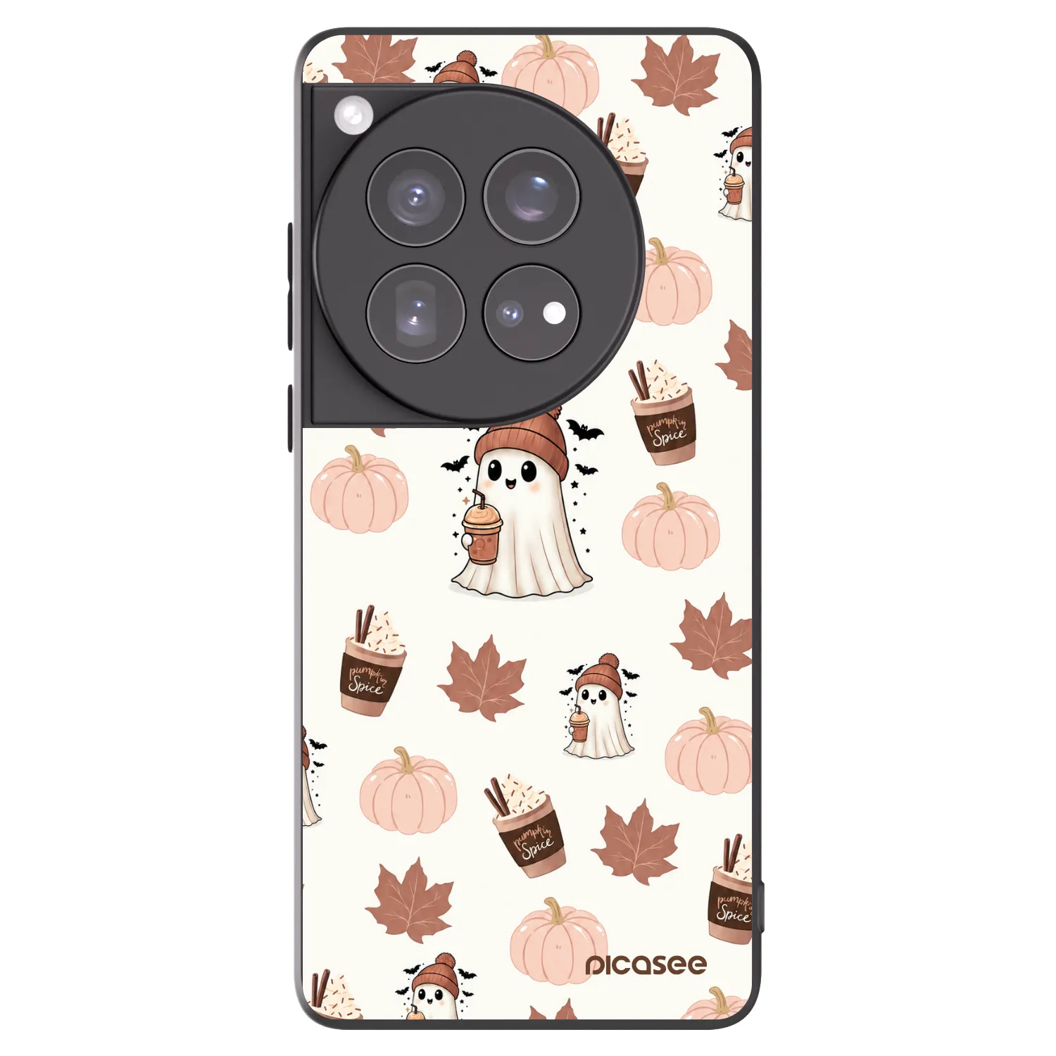 Picasee Μαύρη θήκη σιλικόνης για OnePlus 12 5G - Pumpkin spice