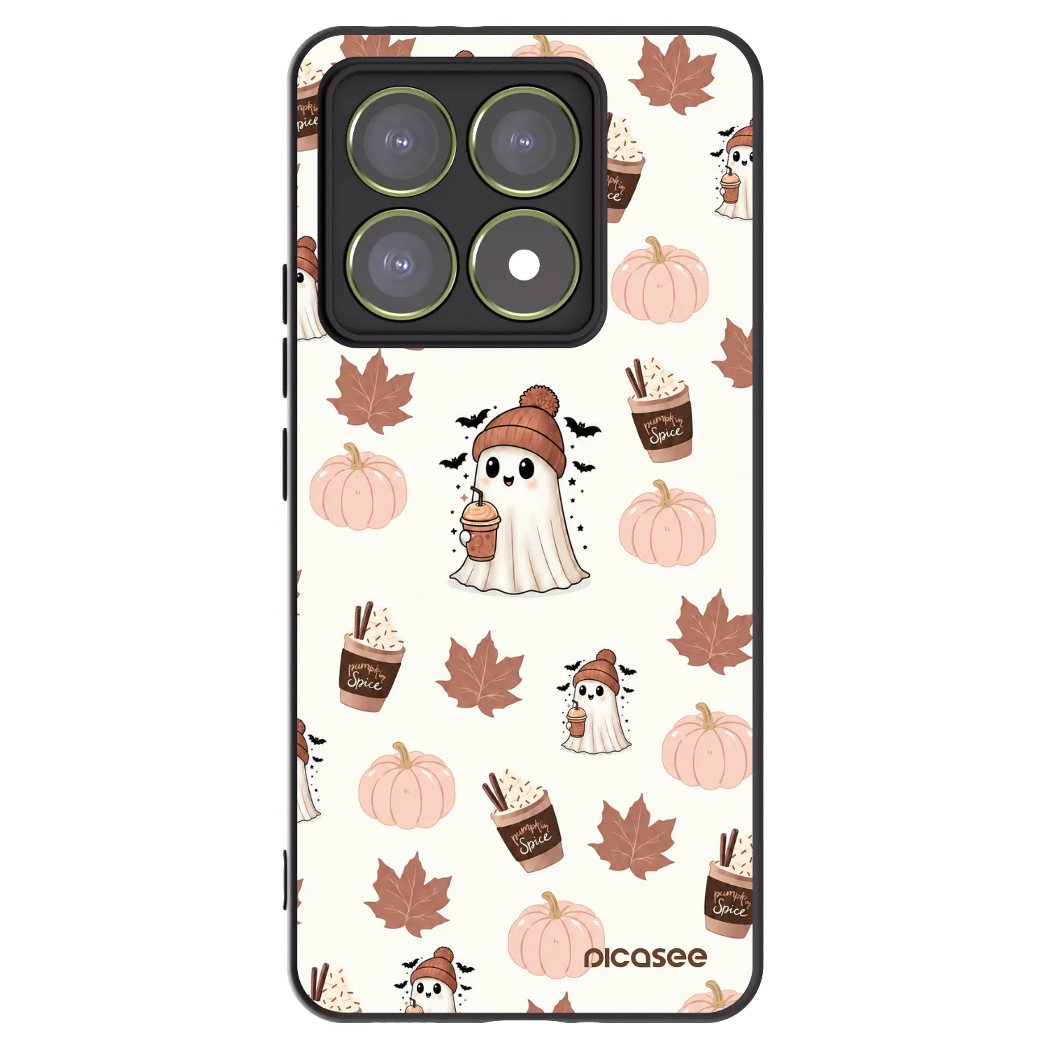 Picasee Μαύρη θήκη σιλικόνης για Xiaomi 14T - Pumpkin spice