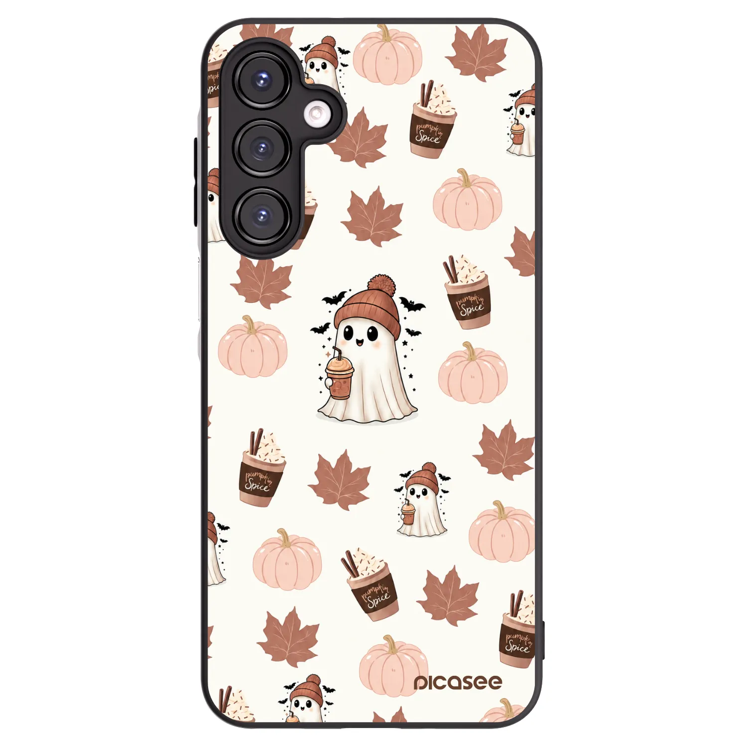 Picasee Μαύρη θήκη σιλικόνης για Samsung Galaxy A16 5G - Pumpkin spice