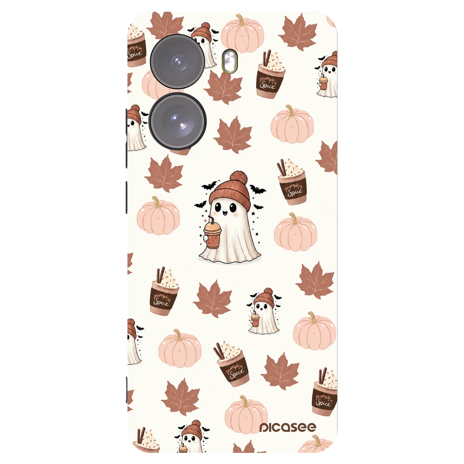 Picasee Μαύρη θήκη σιλικόνης για Xiaomi Poco X7 - Pumpkin spice