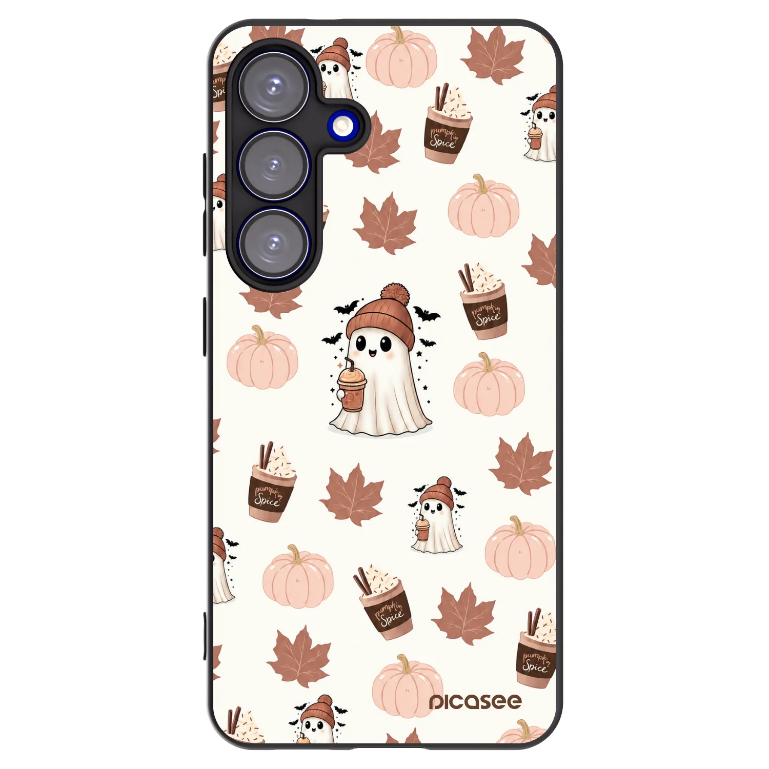 Picasee Μαύρη θήκη σιλικόνης για Samsung Galaxy S25 5G - Pumpkin spice
