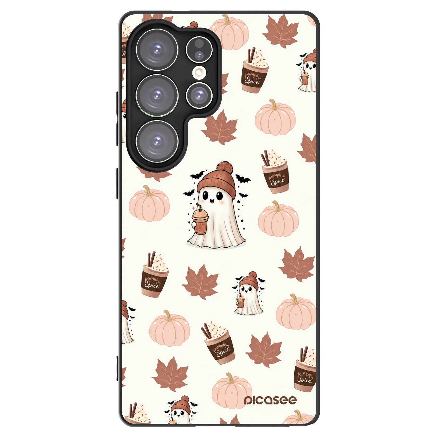 Picasee Μαύρη θήκη σιλικόνης για Samsung Galaxy S25 Ultra 5G - Pumpkin spice