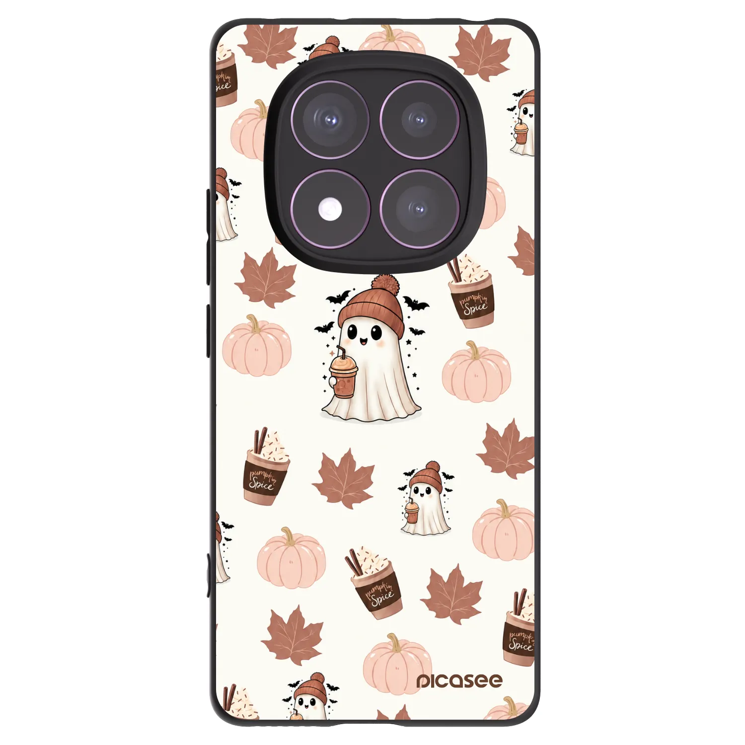 Picasee Μαύρη θήκη σιλικόνης για Xiaomi Redmi Note 14 Pro 4G - Pumpkin spice
