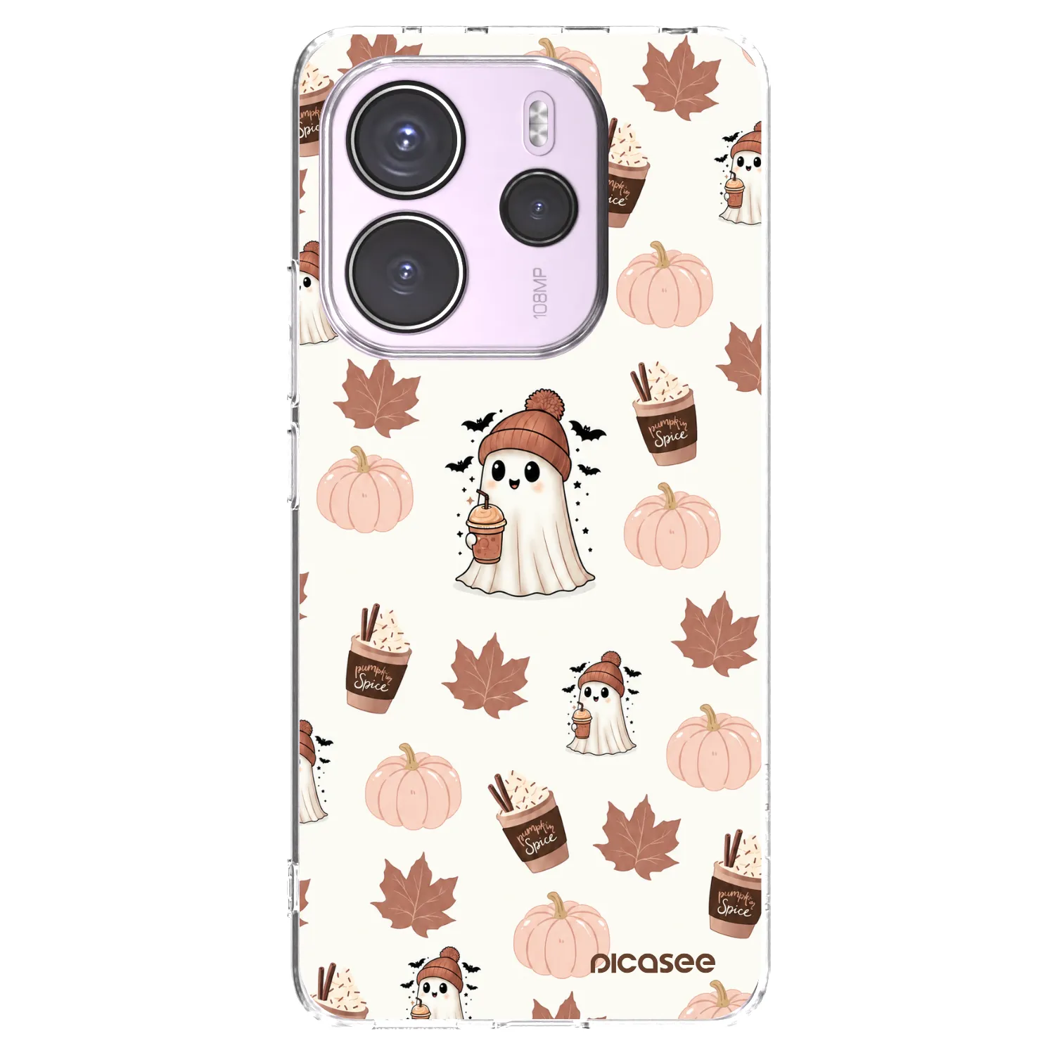 Picasee διαφανής θήκη σιλικόνης Xiaomi Redmi Note 14 4G - Pumpkin spice
