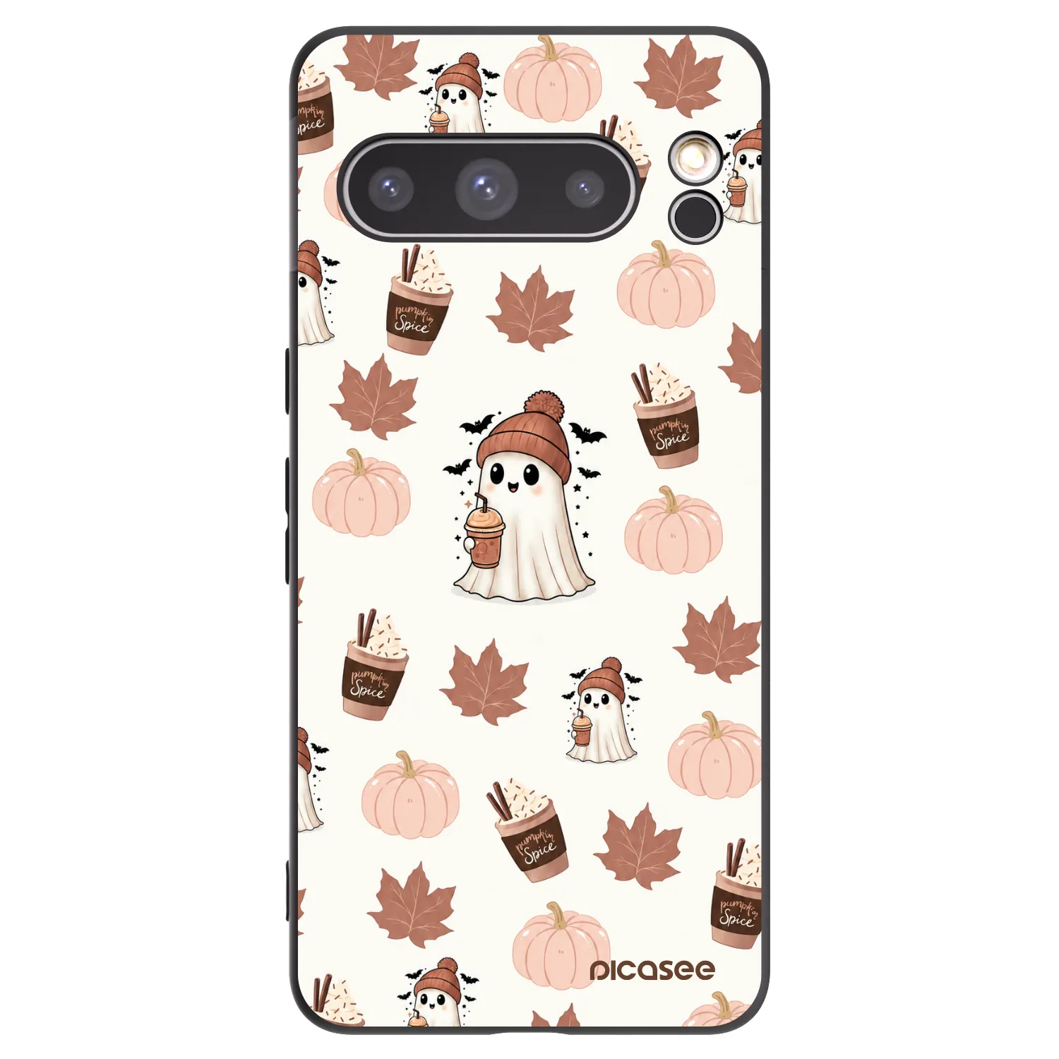 Picasee Μαύρη θήκη σιλικόνης για Google Pixel 8 Pro - Pumpkin spice