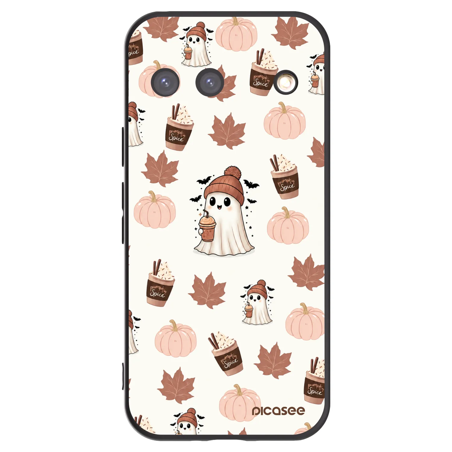 Picasee Μαύρη θήκη σιλικόνης για Google Pixel 9 - Pumpkin spice