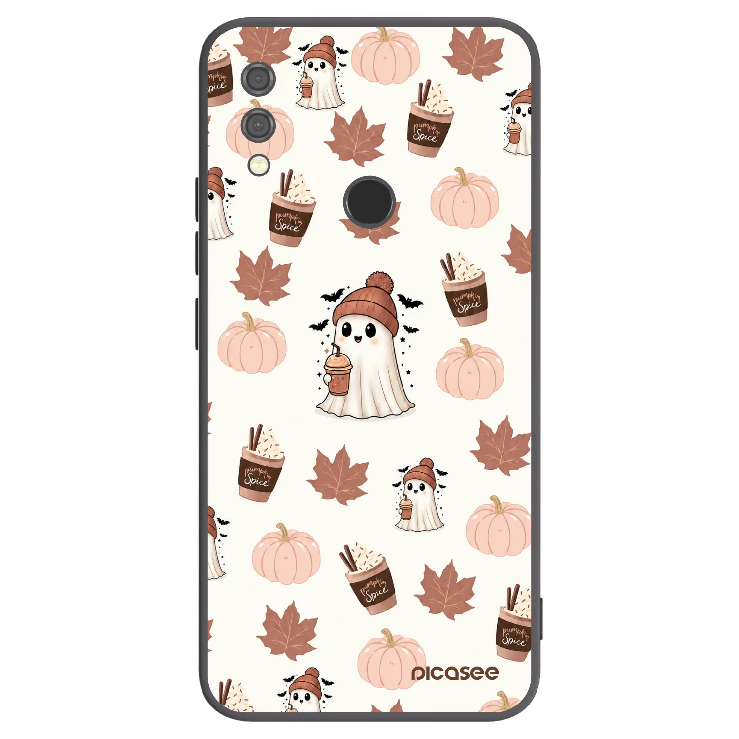 Picasee Μαύρη θήκη σιλικόνης για Xiaomi Redmi Note 7 - Pumpkin spice
