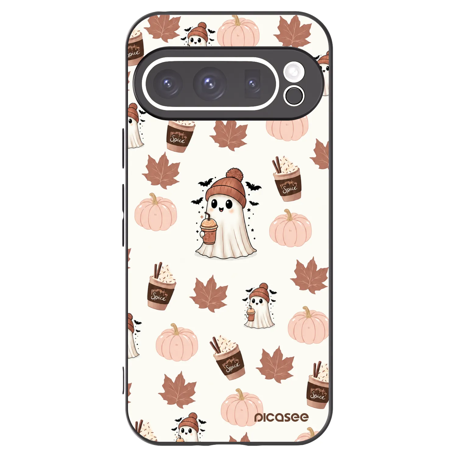 Picasee Μαύρη θήκη σιλικόνης για Google Pixel 9 Pro - Pumpkin spice