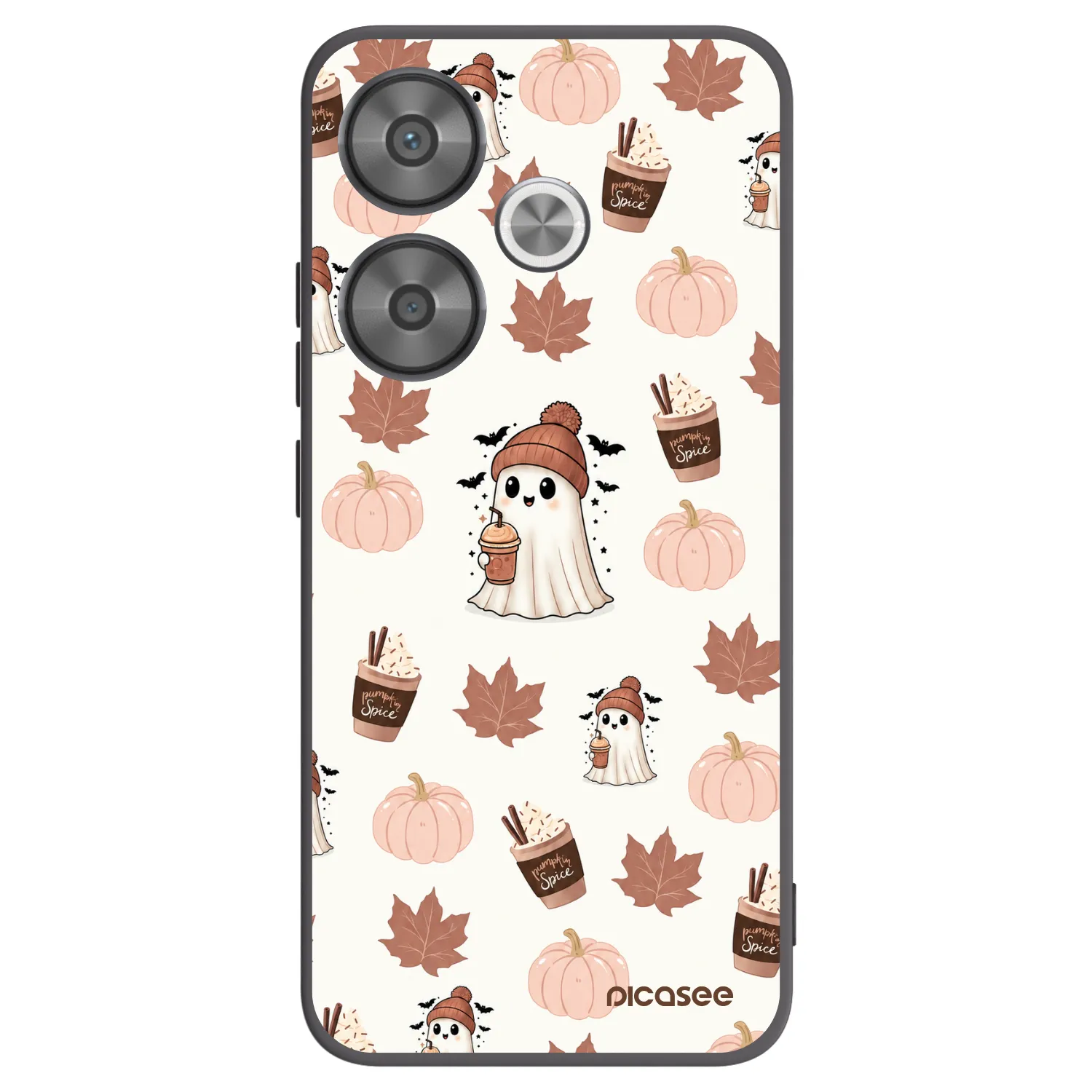 Picasee Μαύρη θήκη σιλικόνης για Xiaomi Poco F6 - Pumpkin spice