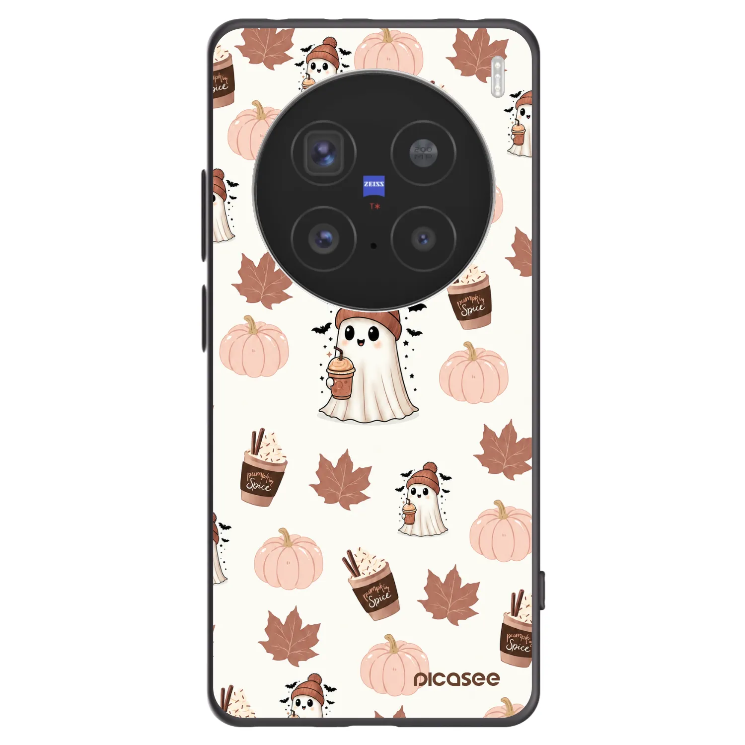 Picasee Μαύρη θήκη σιλικόνης για Vivo X200 Pro - Pumpkin spice