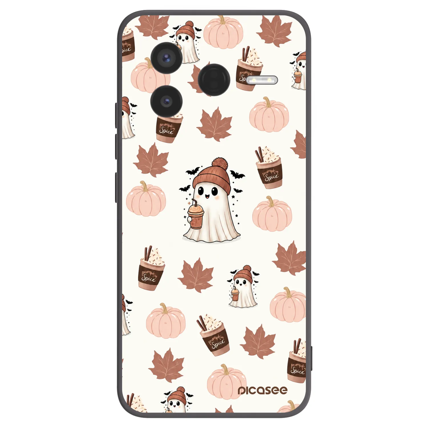 Picasee Μαύρη θήκη σιλικόνης για Xiaomi Poco F7 Pro 5G - Pumpkin spice