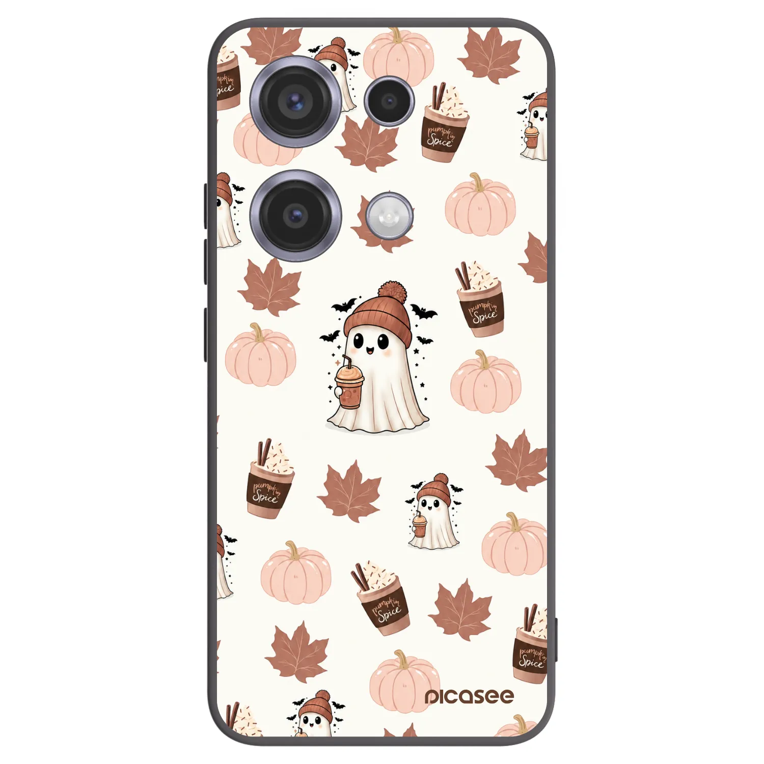 Picasee Μαύρη θήκη σιλικόνης για Xiaomi Redmi Note 14S - Pumpkin spice