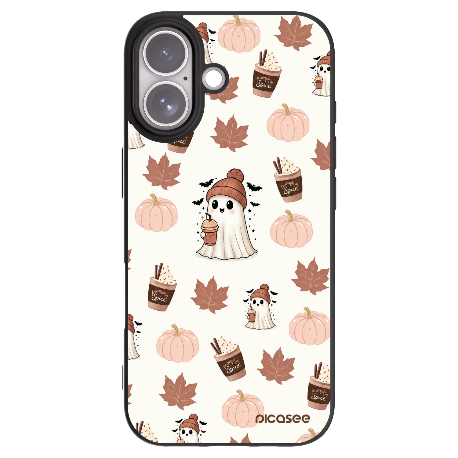Picasee Μαύρη θήκη σιλικόνης για Apple iPhone 17 - Pumpkin spice