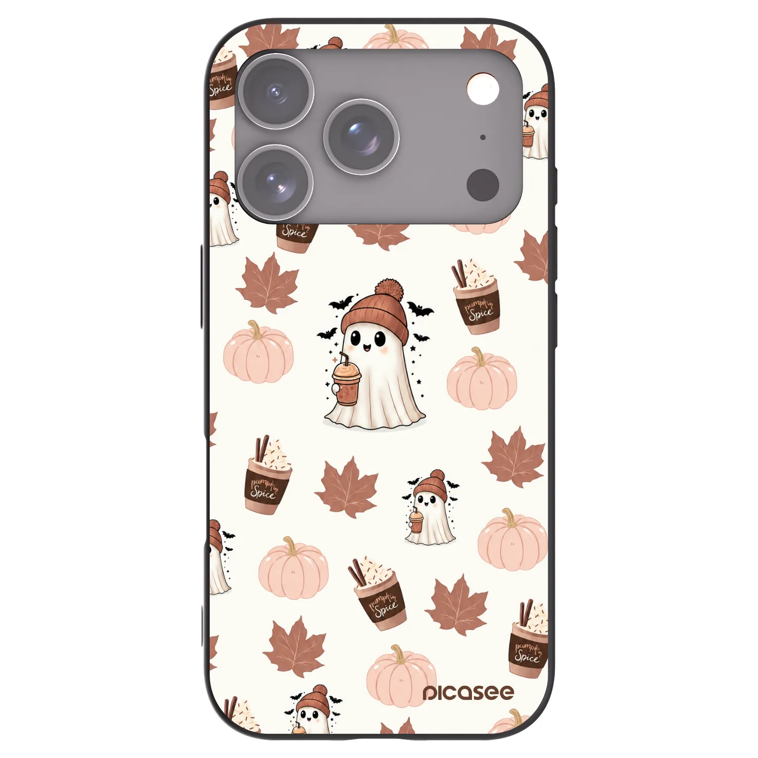 Picasee Μαύρη θήκη σιλικόνης για Apple iPhone 17 Pro - Pumpkin spice