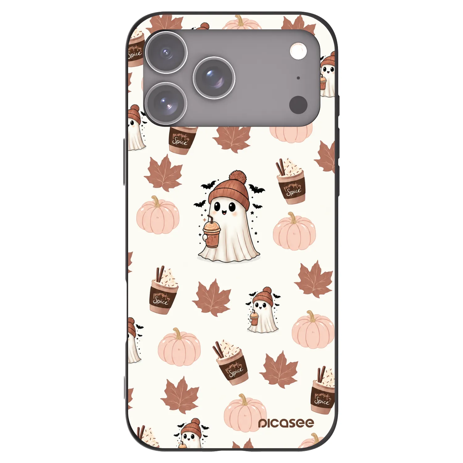Picasee Μαύρη θήκη σιλικόνης για Apple iPhone 17 Pro Max - Pumpkin spice
