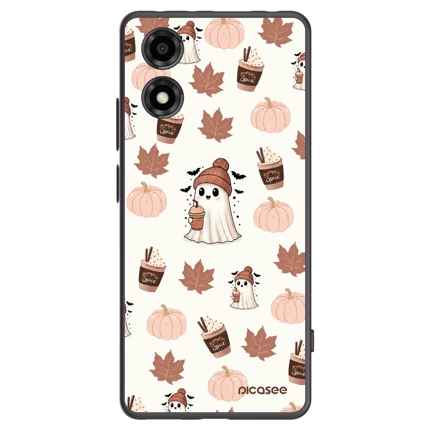 Picasee Μαύρη θήκη σιλικόνης για Motorola Moto E14 - Pumpkin spice